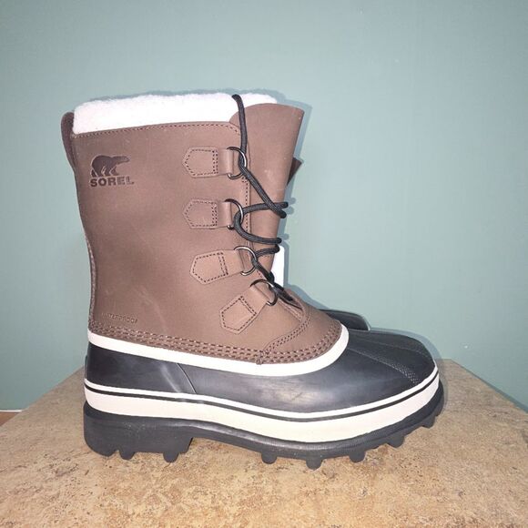 Sorel Men’s Caribou WP Winter Boots Size 9 Buff Tan Waterproof Snow NIB 1002871 main image 9
